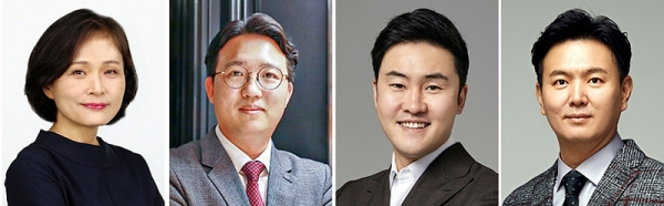 좌로부터 이랜드그룹 이윤주 CFO, 이랜드파크 윤성대 대표이사, 이랜드이츠 김완식 대표이사, 이랜드이츠 안성진 상품개발총괄본부장